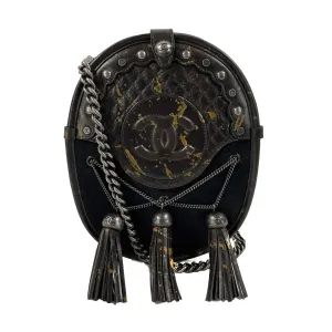 CHANEL - Paris-Edinburgh CC Pony Hair Quilted Calfskin Tassel Crossbody