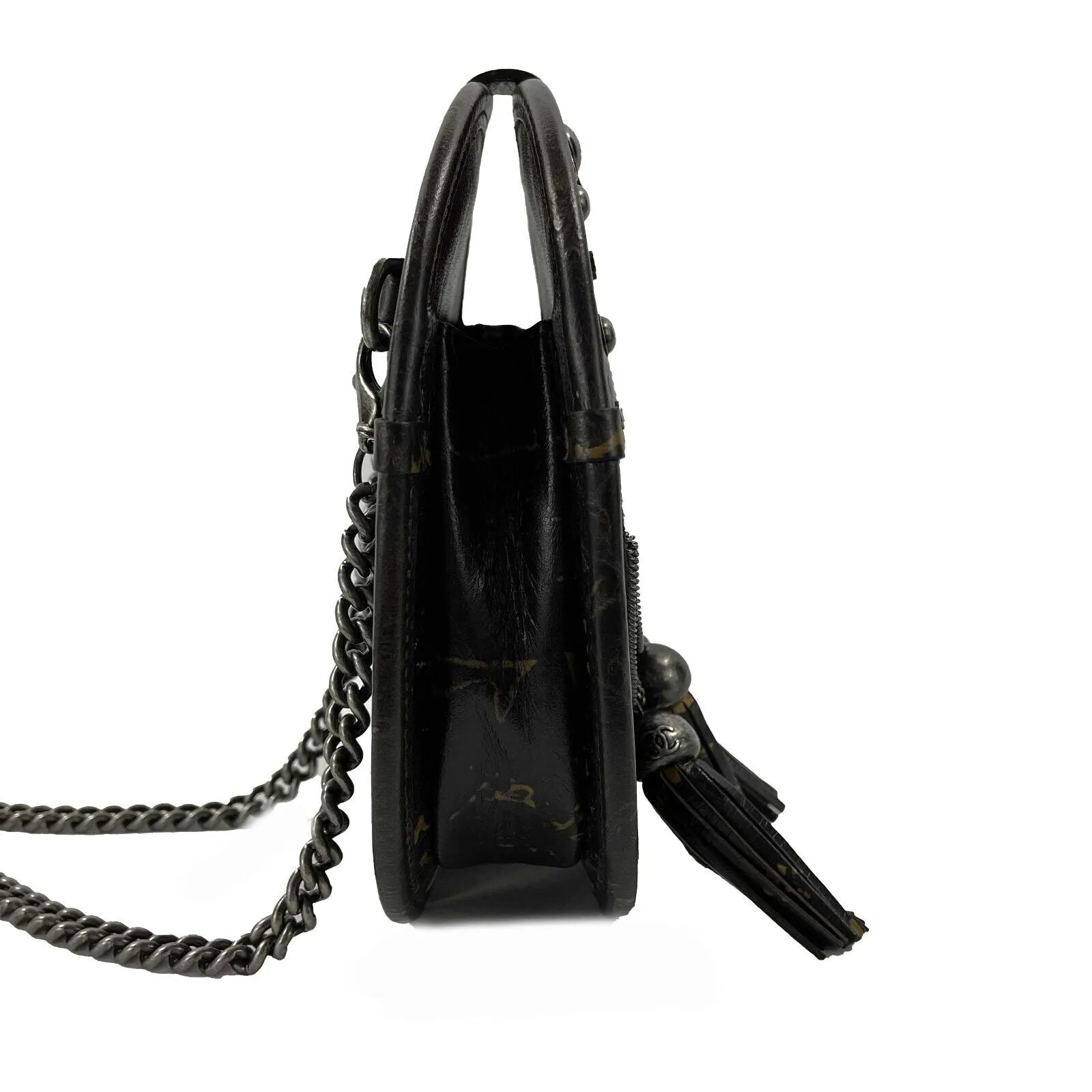 CHANEL - Paris-Edinburgh CC Pony Hair Quilted Calfskin Tassel Crossbody