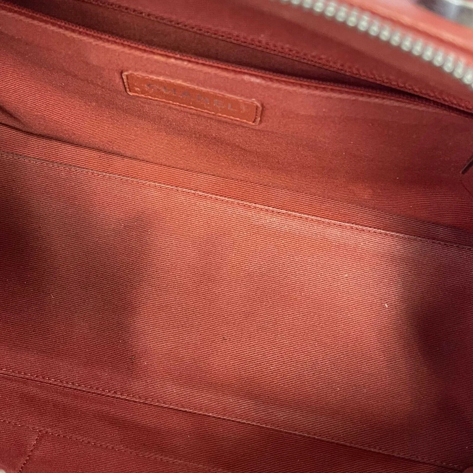 CHANEL - Sac Bowling Bag in Red Caviar Leather - Top Handle W/ Shoulder Strap
