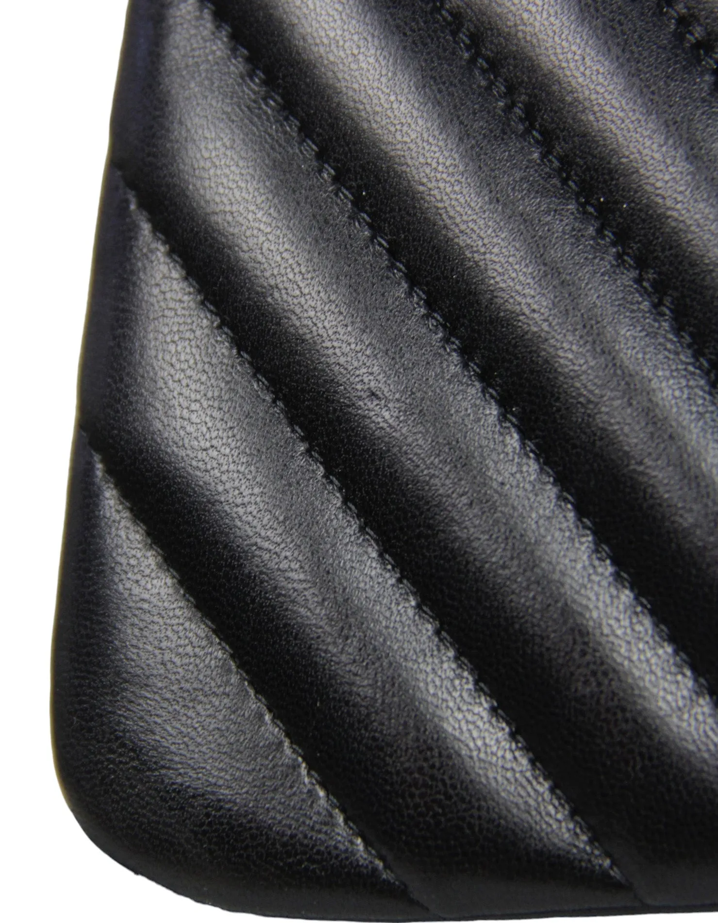 Chanel SO Black Lambskin Chevron Double Flap Jumbo