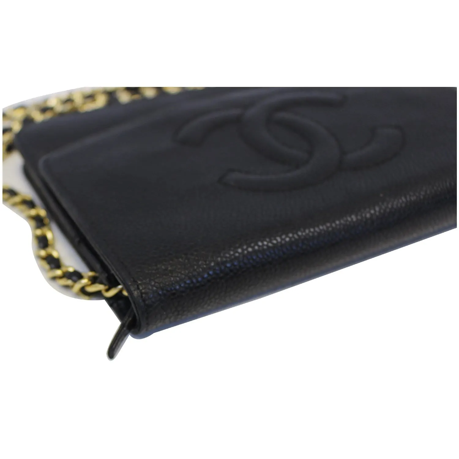 CHANEL Timeless WOC Caviar Leather Clutch Crossbody Bag Black