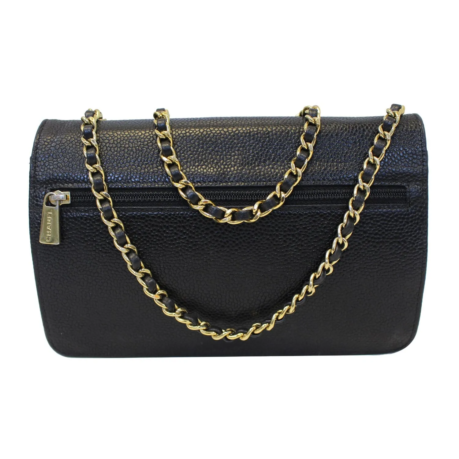 CHANEL Timeless WOC Caviar Leather Clutch Crossbody Bag Black