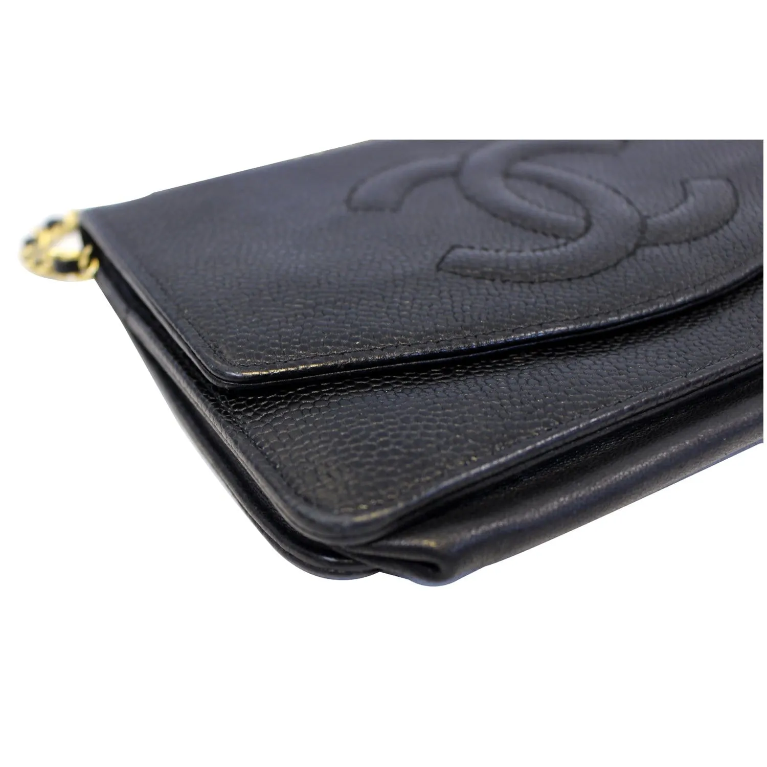 CHANEL Timeless WOC Caviar Leather Clutch Crossbody Bag Black