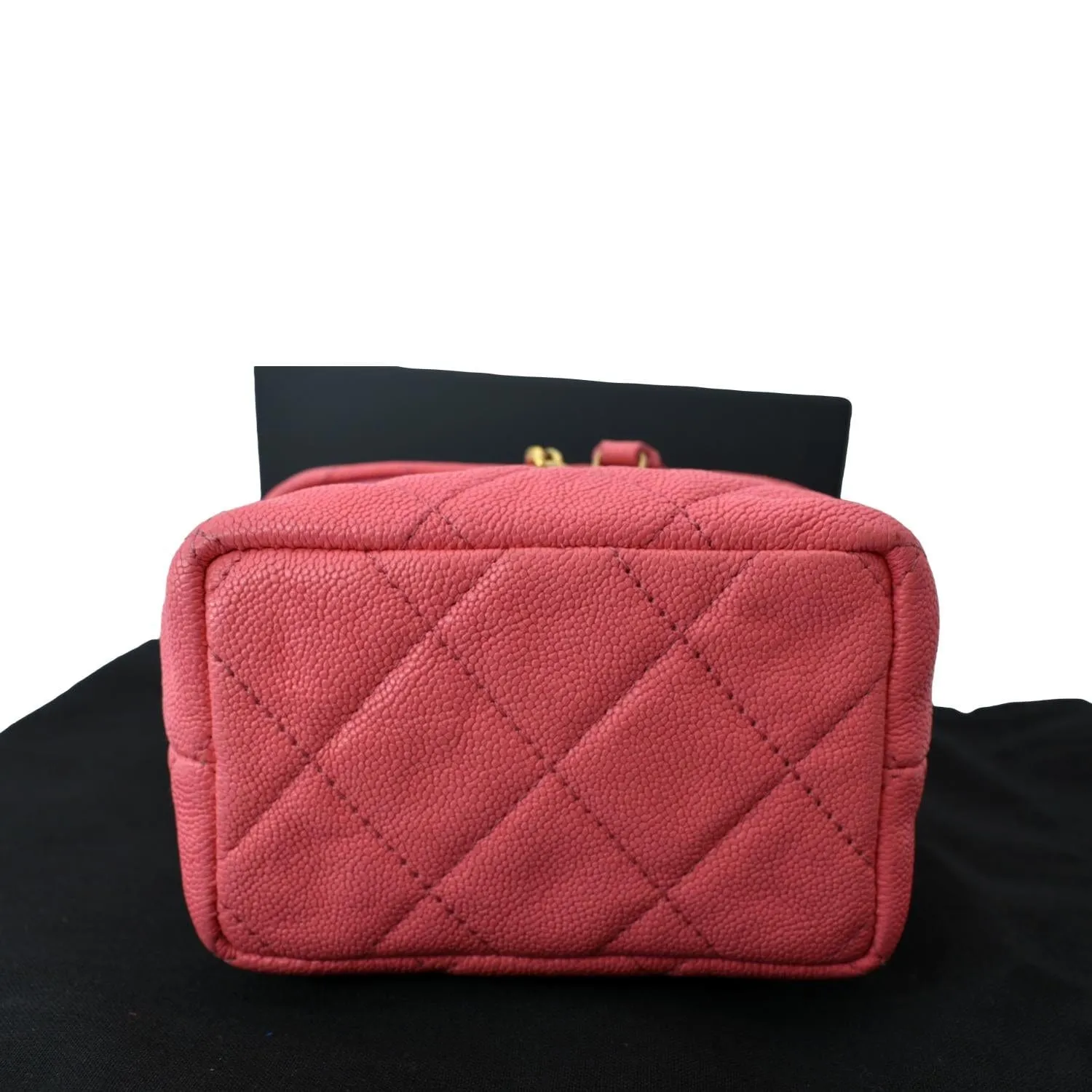 CHANEL Vanity Case Small Leather Crossbody Bag Pink