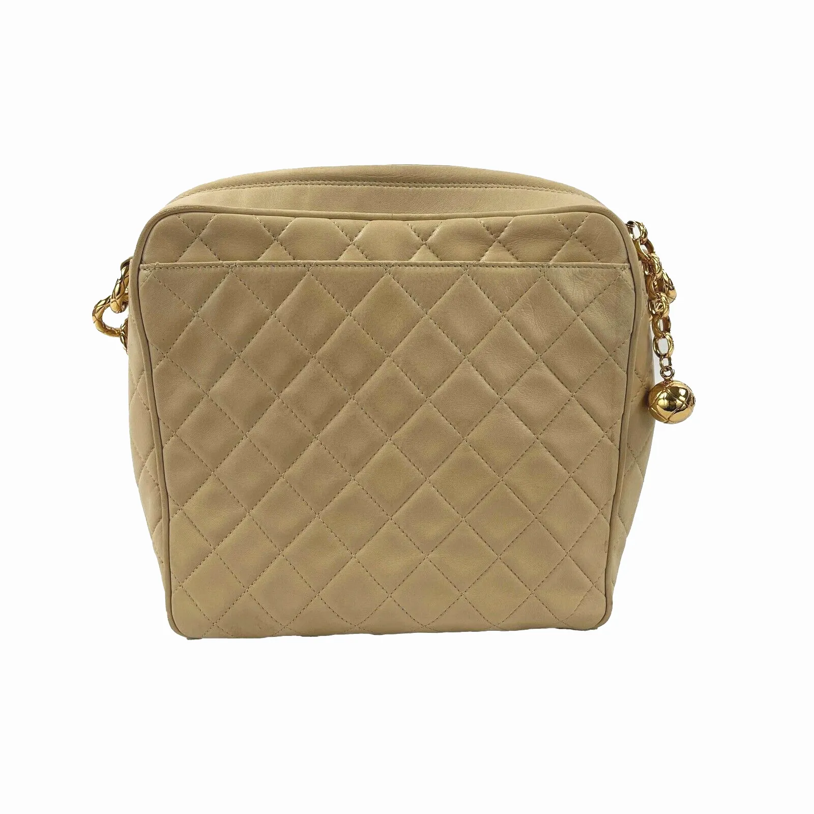 CHANEL Vintage 90s Square Front Pocket Camera CC Small Crossbody / Shoulder Bag