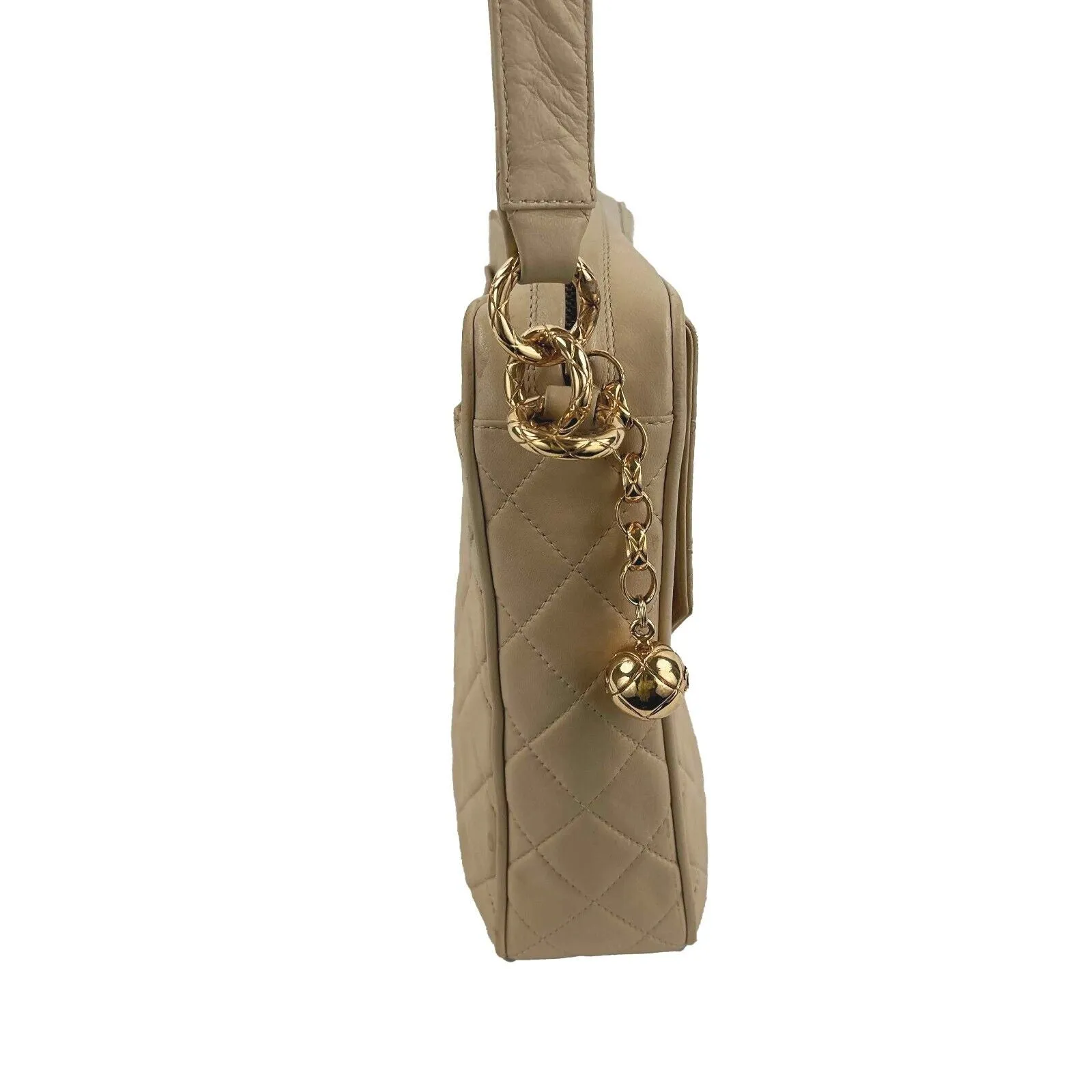 CHANEL Vintage 90s Square Front Pocket Camera CC Small Crossbody / Shoulder Bag