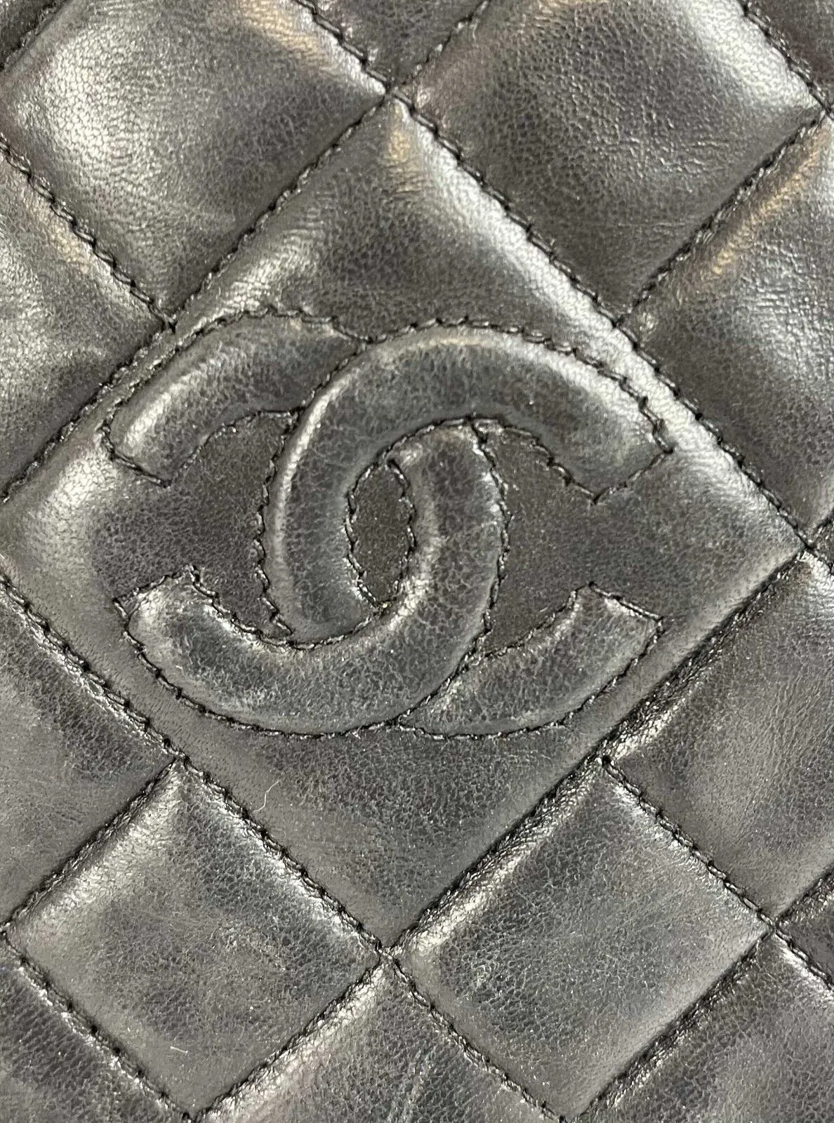 Chanel - Vintage Chanel Quilted Smal Black Leather Flap Crossbody