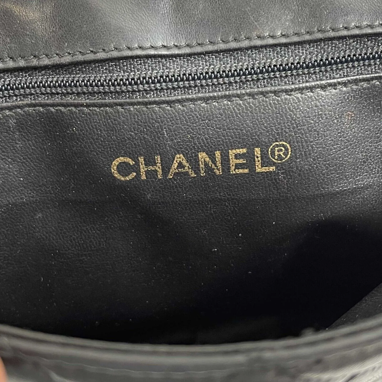 Chanel - Vintage Chanel Quilted Smal Black Leather Flap Crossbody