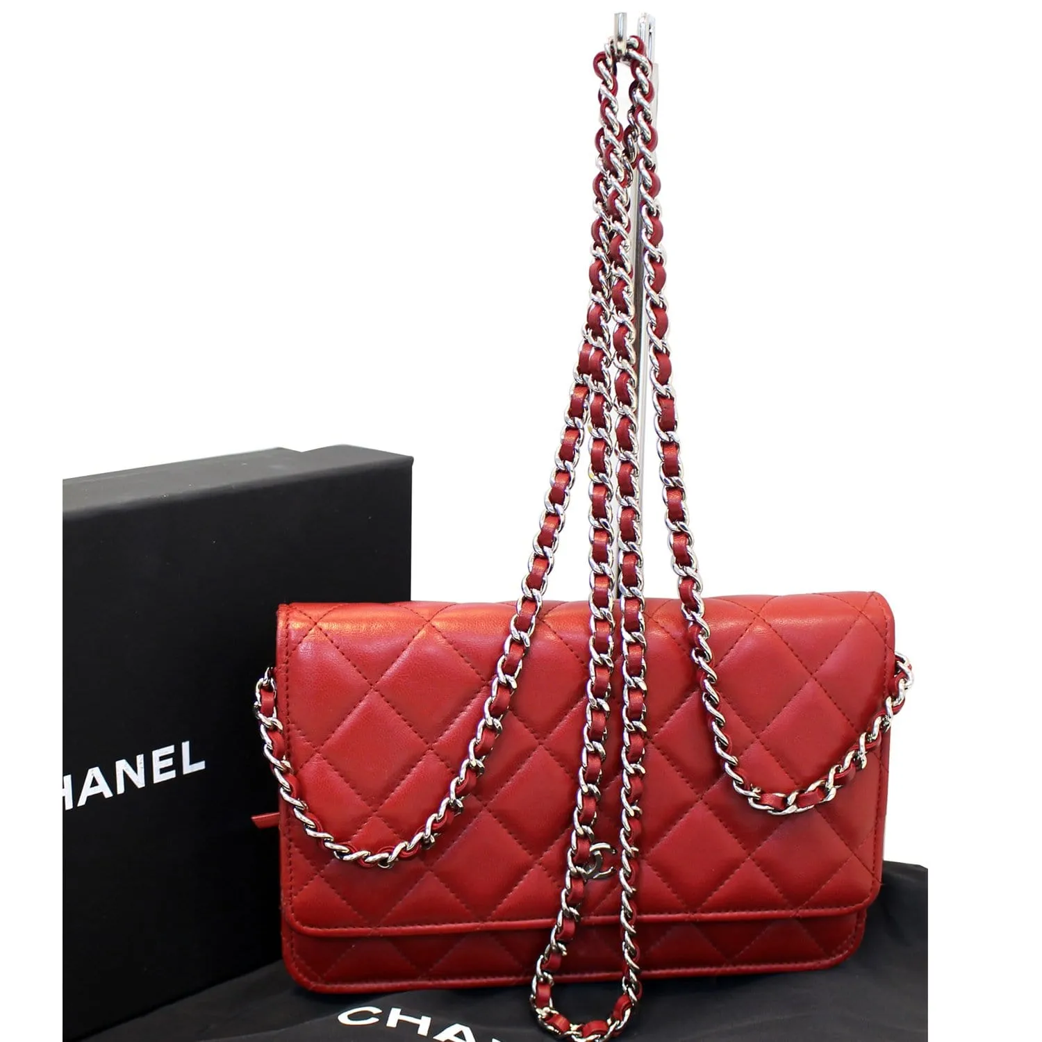 CHANEL Wallet on Chain Quilted Leather Shoulder Crossbody Bag