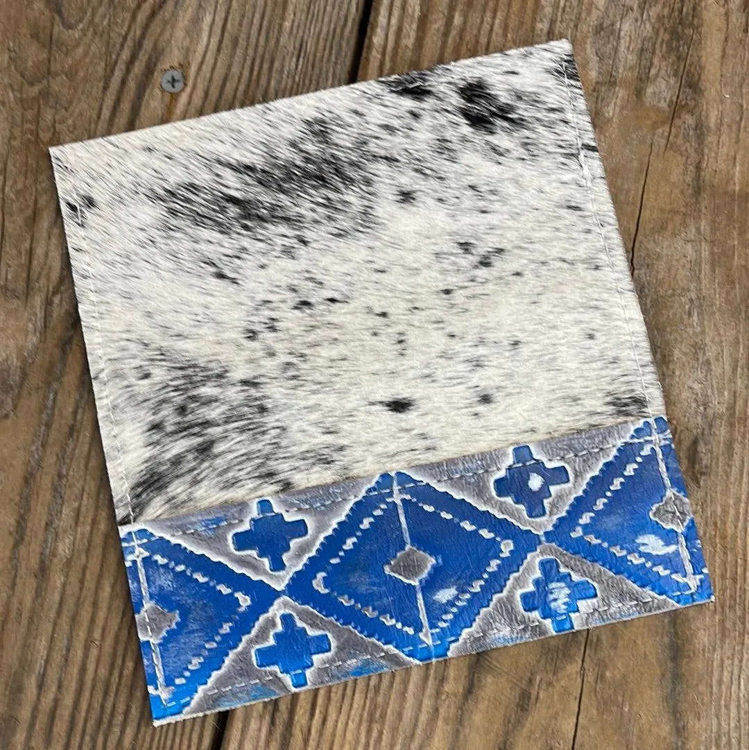 Checkbook Cover - Black & White w/ Rocky Mountain Navajo