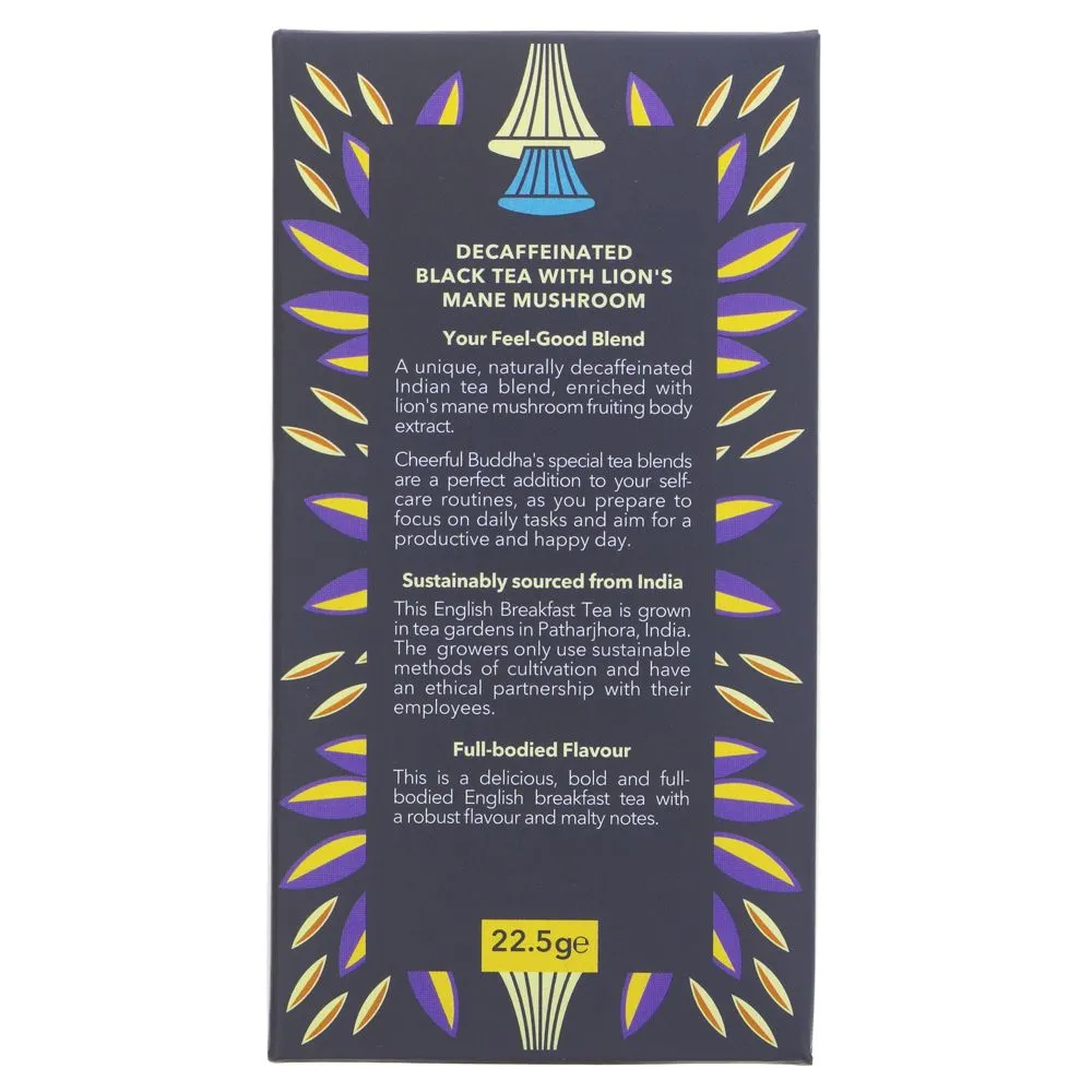 Cheerful Buddha | Lion's Mane Mushroom Decaf Tea | 15PK