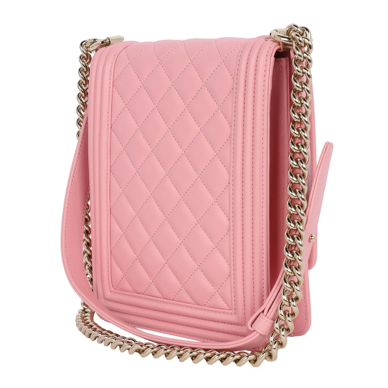 Chevron Quilted Lambskin North-South Le Boy