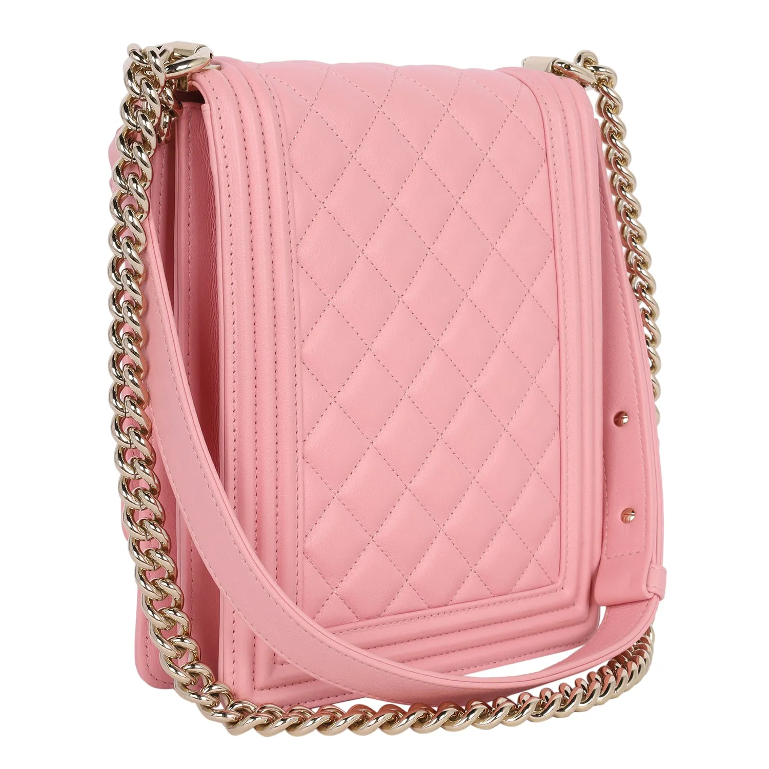Chevron Quilted Lambskin North-South Le Boy