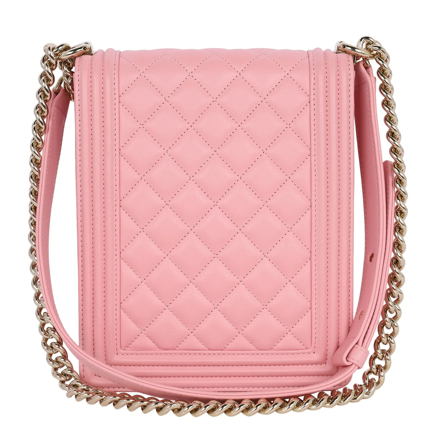 Chevron Quilted Lambskin North-South Le Boy
