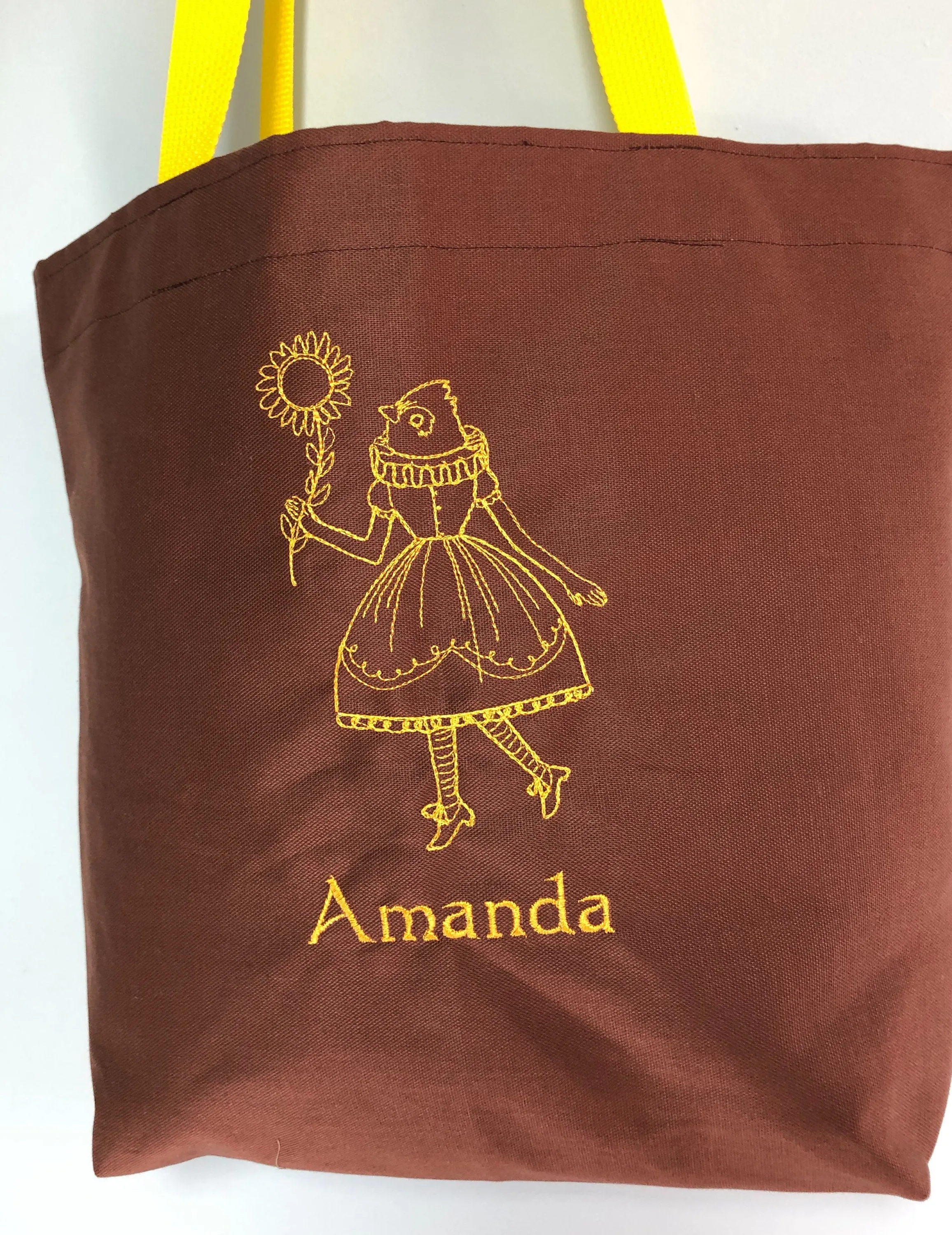Chicken Lady Embroidered Tote Bag | stitchywoman.net