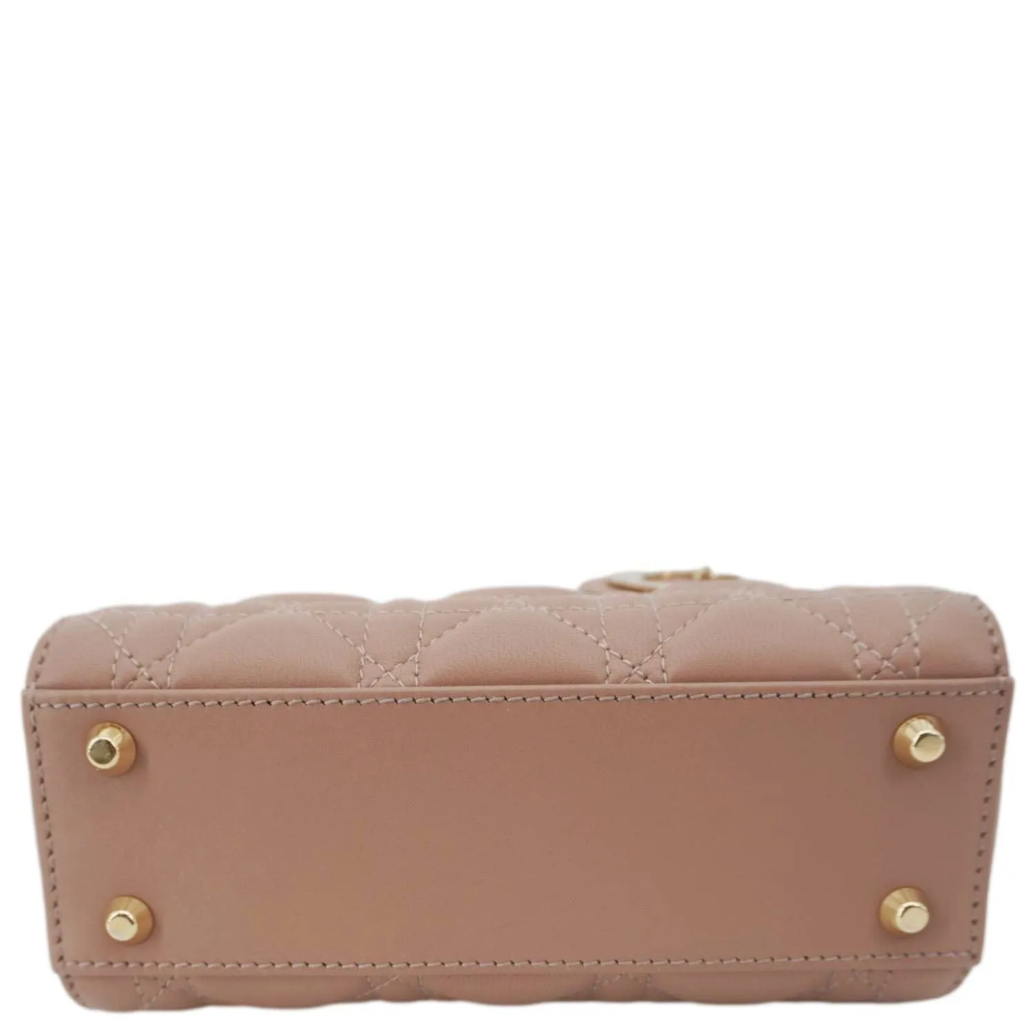 CHRISTIAN DIOR Lady Dior Mini Cannage Leather Crossbody Bag Rose