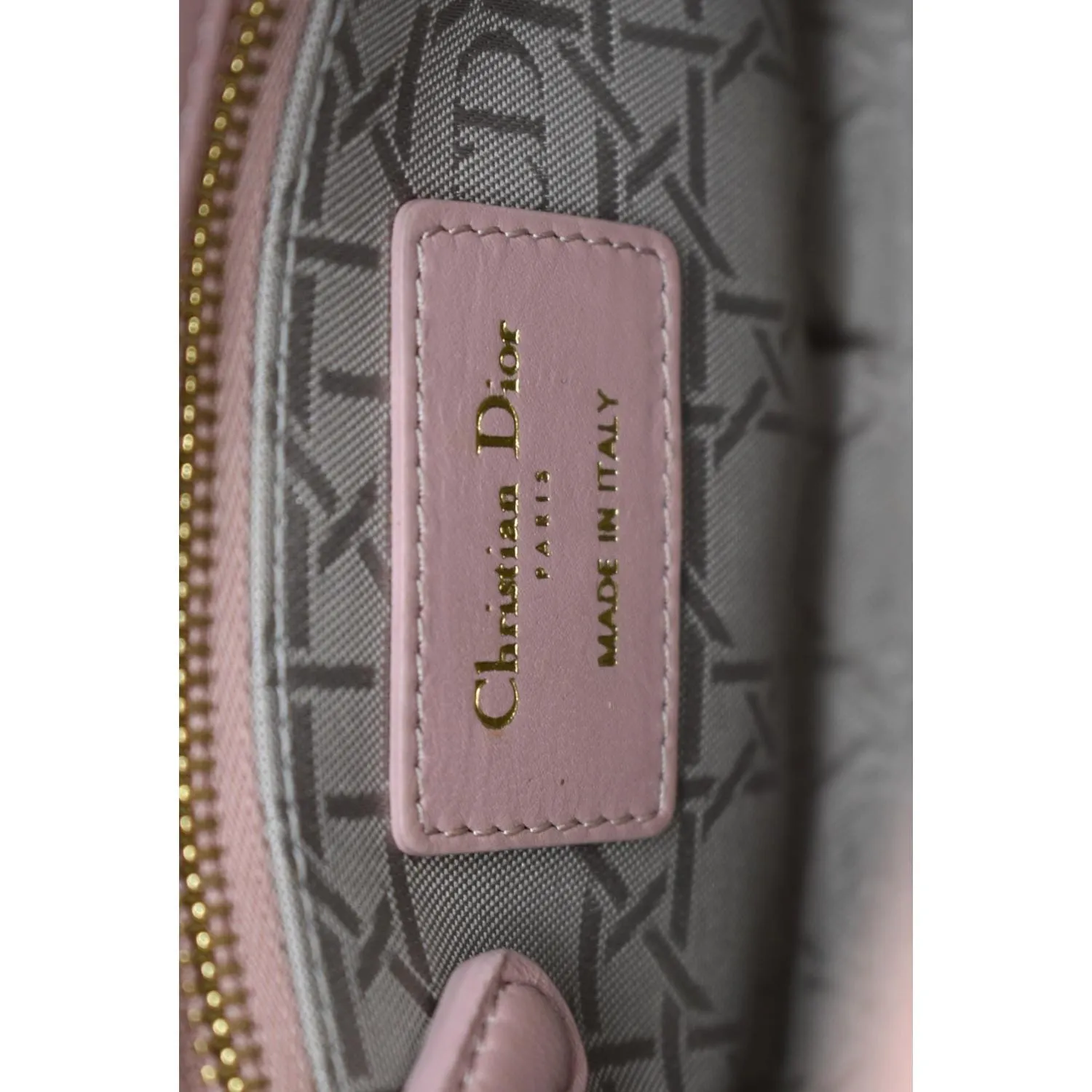 CHRISTIAN DIOR Mini Lady Dior Cannage Lambskin Leather Shoulder Bag Blush