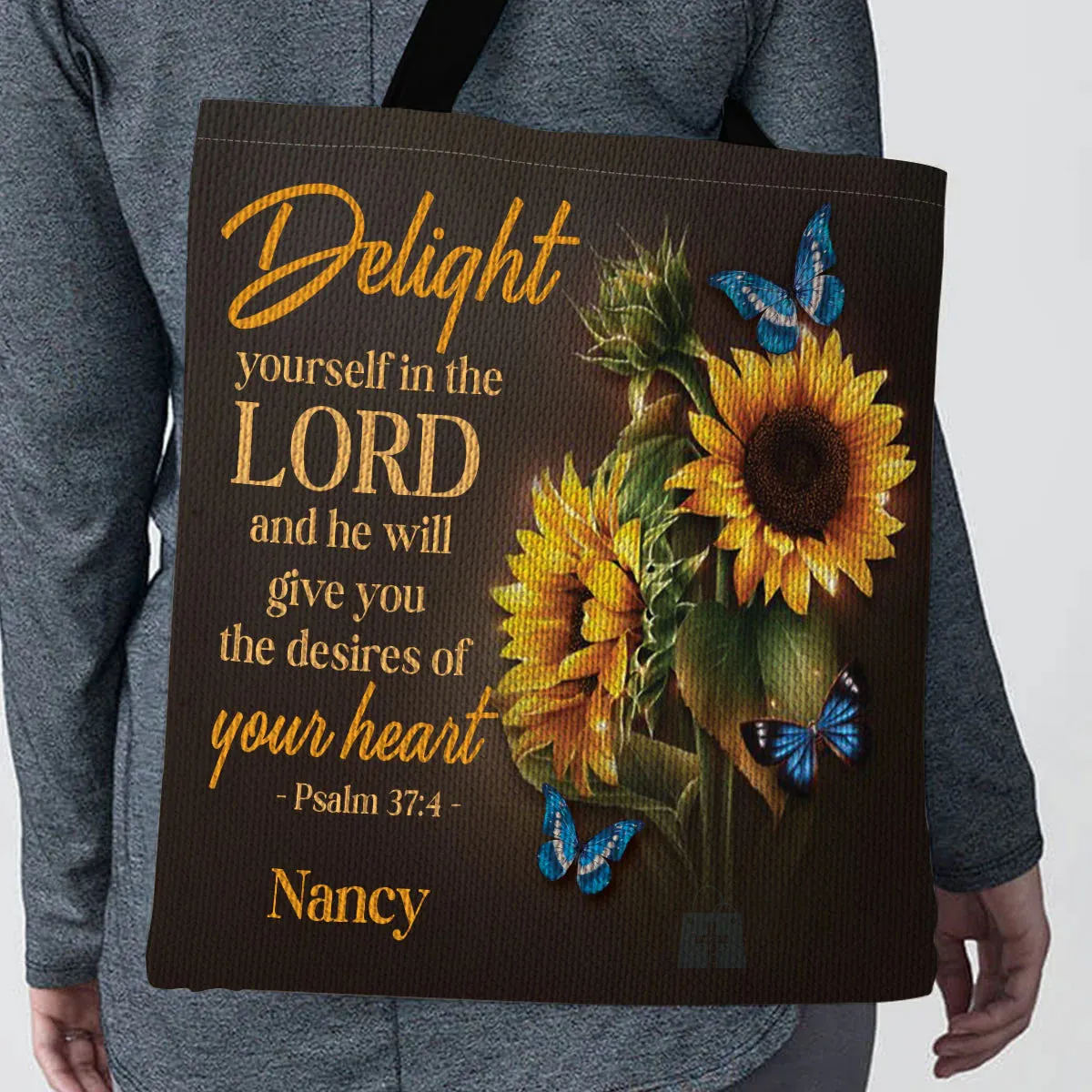 Christianart Designer Handbags, Delight Yourself In The Lord, Personalized Gifts, Gifts for Women.
