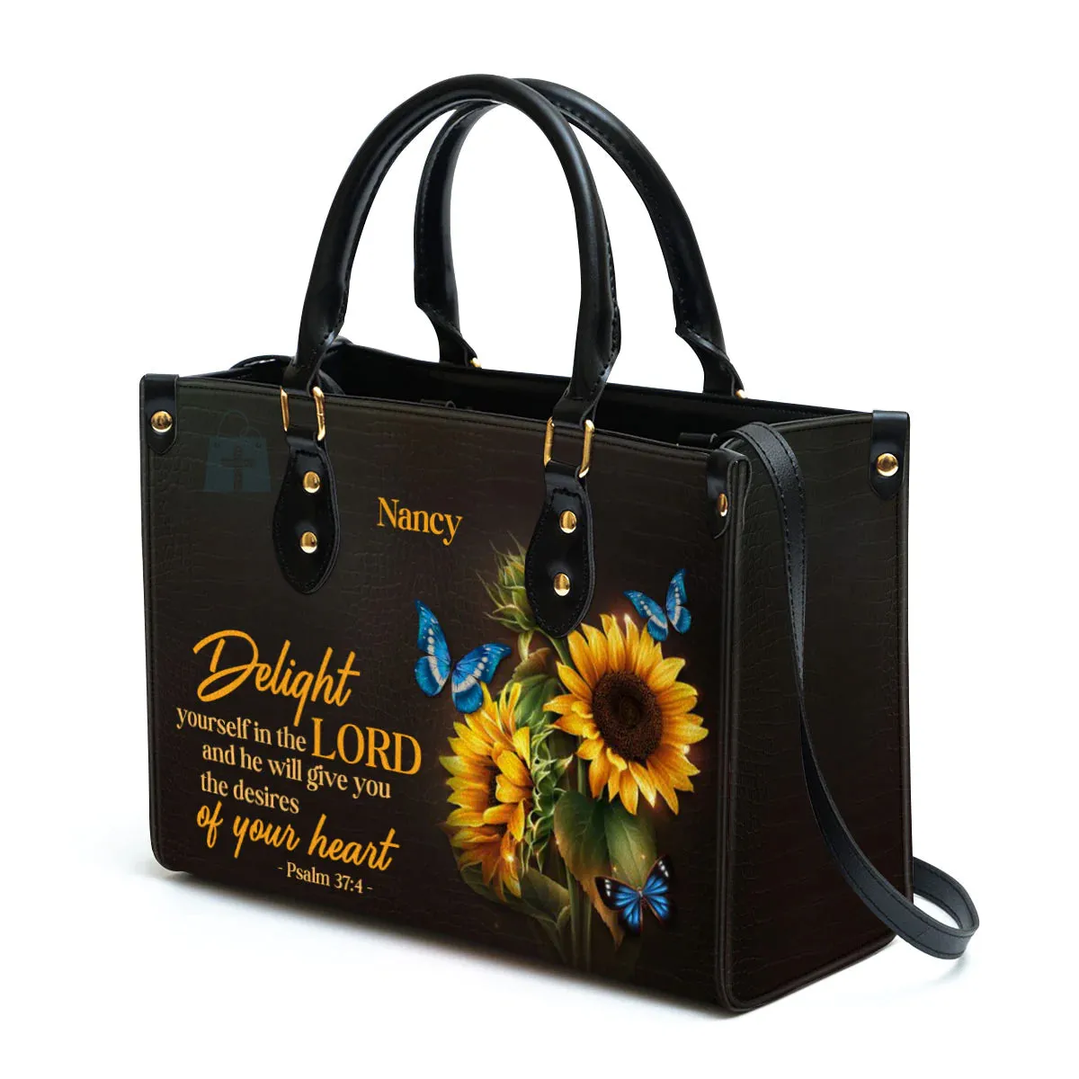 Christianart Designer Handbags, Delight Yourself In The Lord, Personalized Gifts, Gifts for Women.