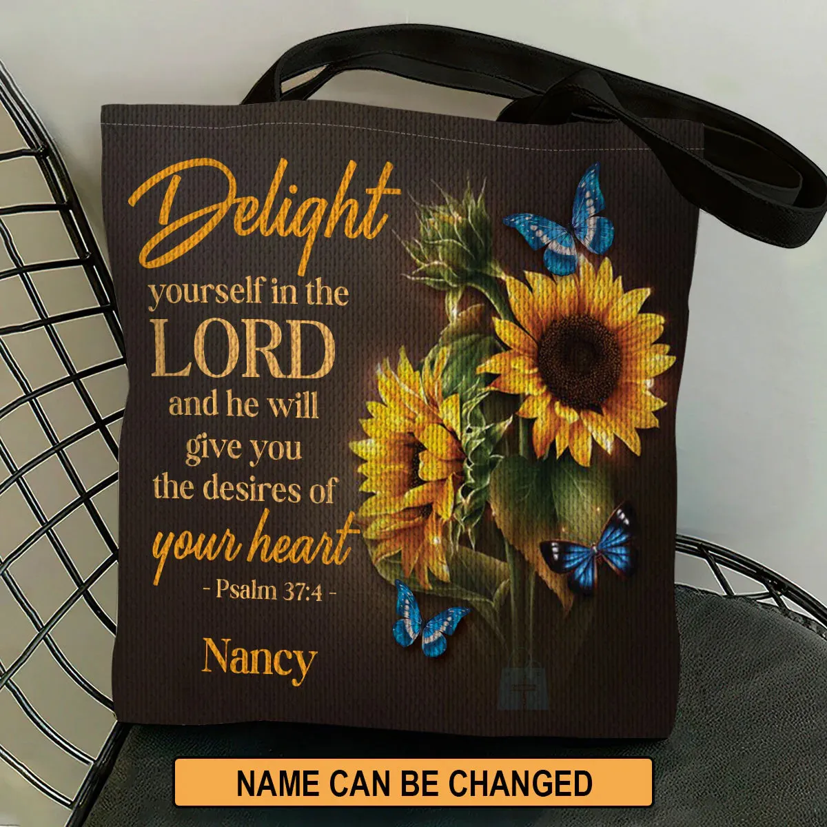 Christianart Designer Handbags, Delight Yourself In The Lord, Personalized Gifts, Gifts for Women.
