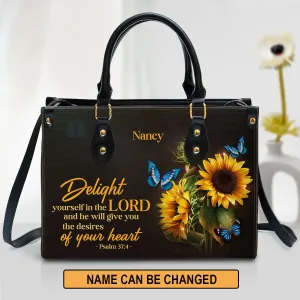 Christianart Designer Handbags, Delight Yourself In The Lord, Personalized Gifts, Gifts for Women.
