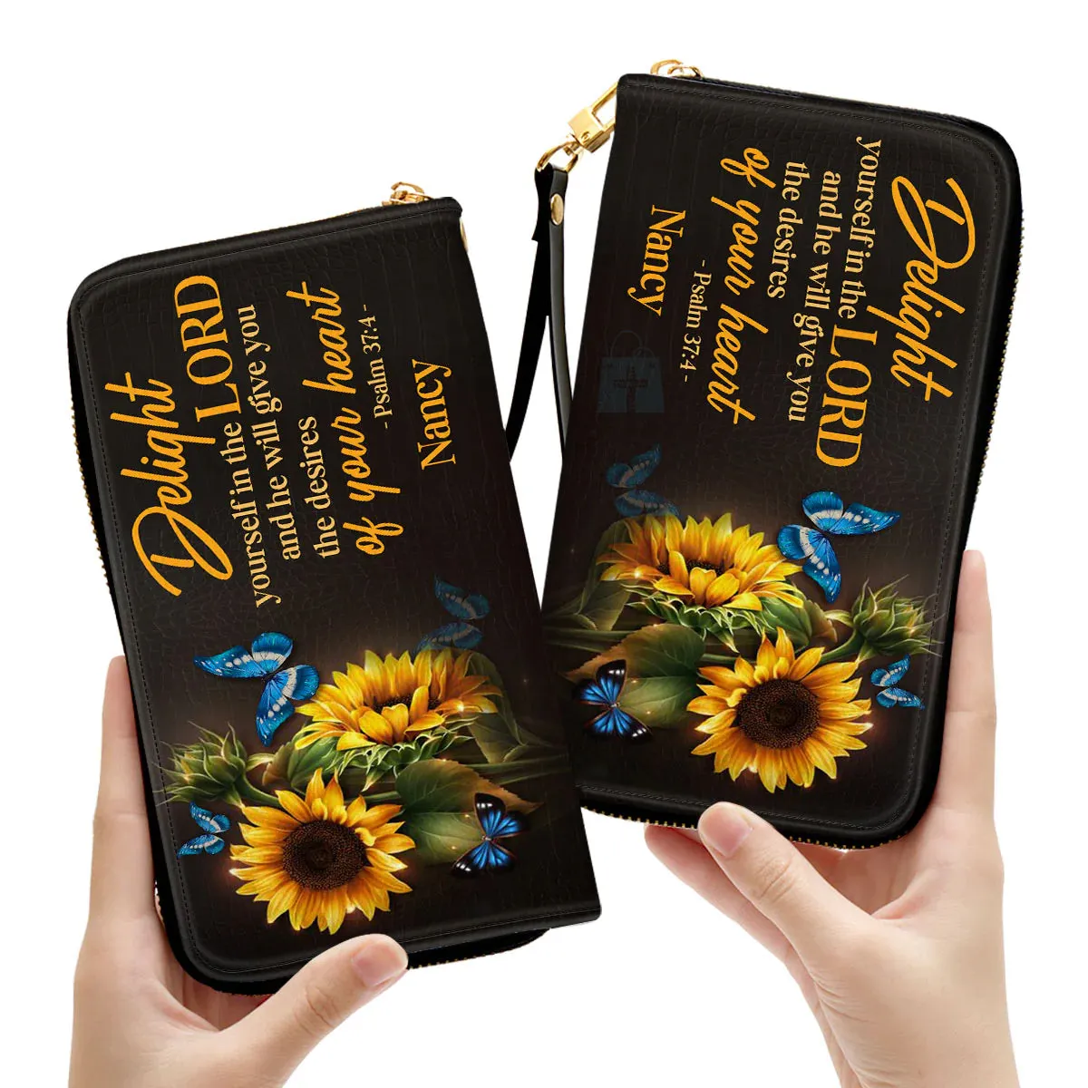 Christianart Designer Handbags, Delight Yourself In The Lord, Personalized Gifts, Gifts for Women.