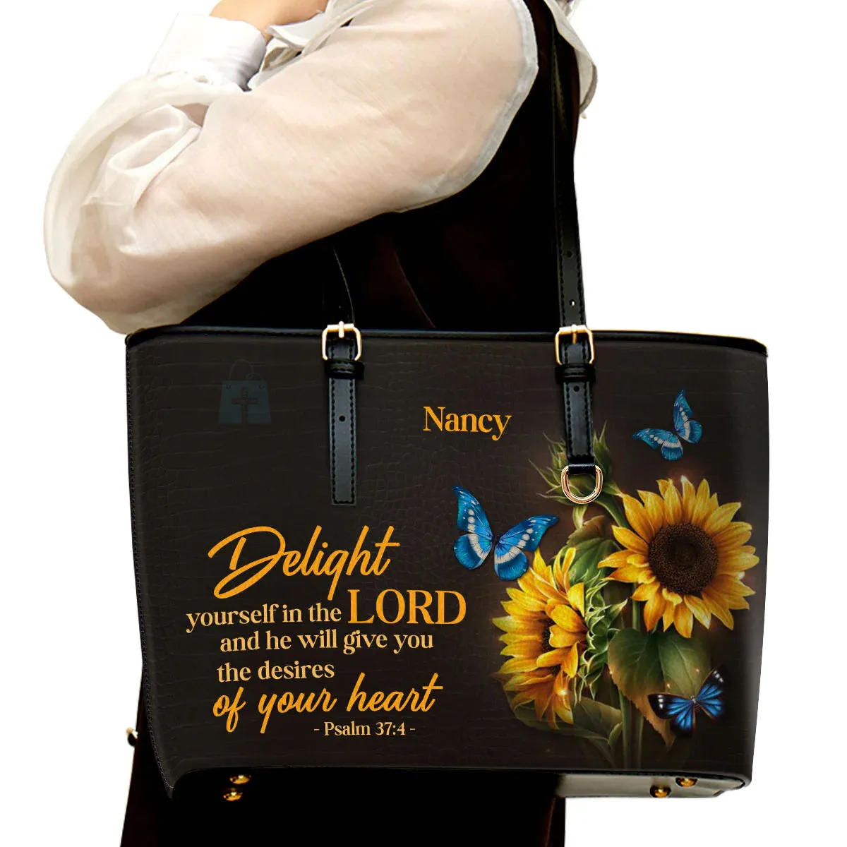 Christianart Designer Handbags, Delight Yourself In The Lord, Personalized Gifts, Gifts for Women.