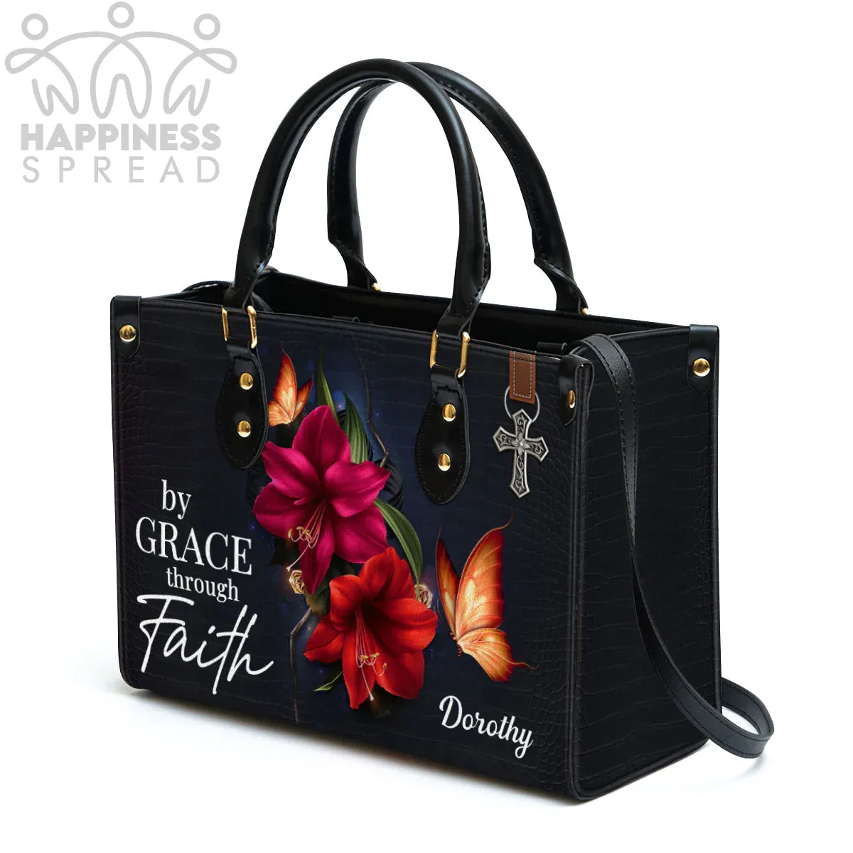 Christianart Handbag, Personalized Hand Bag, By Grace Through Faith, Personalized Gifts, Gifts for Women.
