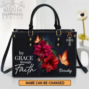 Christianart Handbag, Personalized Hand Bag, By Grace Through Faith, Personalized Gifts, Gifts for Women.