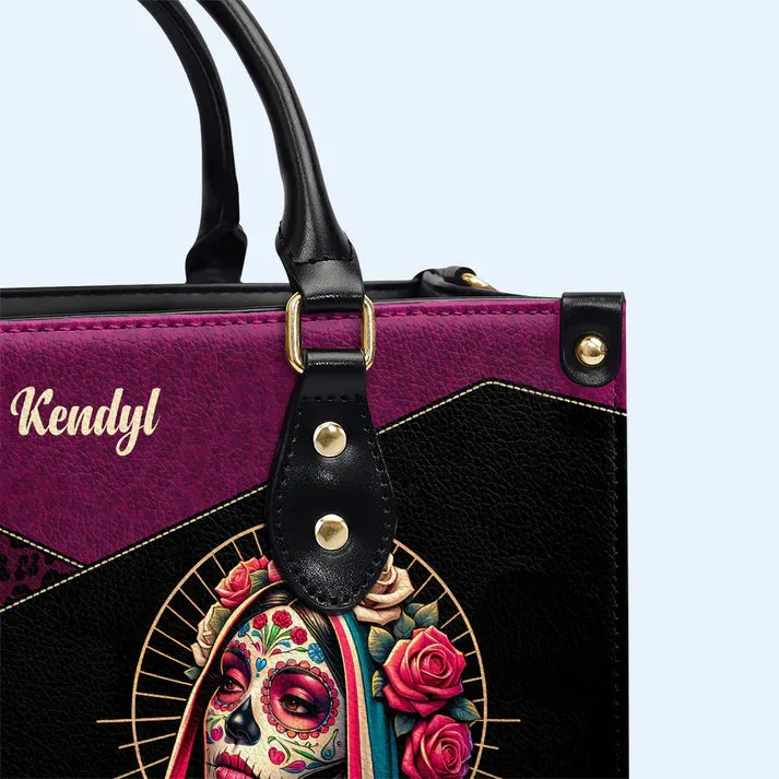CHRISTIANARTBAG 'Divine Protection' Personalized La Catrina Leather Handbag - CABLTHB14300324.