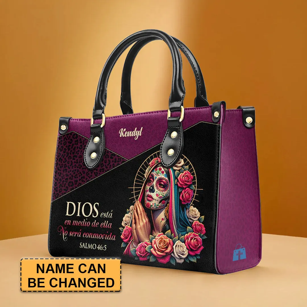 CHRISTIANARTBAG 'Divine Protection' Personalized La Catrina Leather Handbag - CABLTHB14300324.