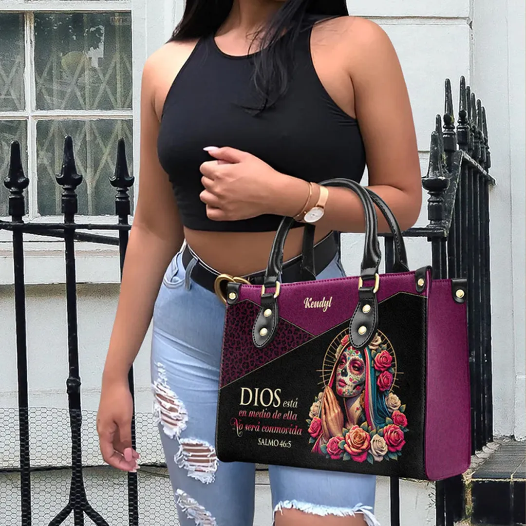 CHRISTIANARTBAG 'Divine Protection' Personalized La Catrina Leather Handbag - CABLTHB14300324.