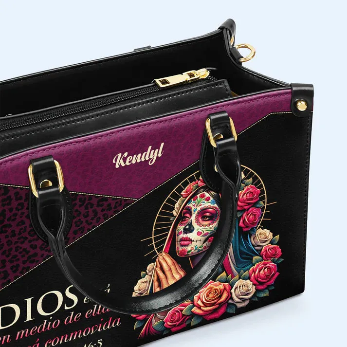 CHRISTIANARTBAG 'Divine Protection' Personalized La Catrina Leather Handbag - CABLTHB14300324.