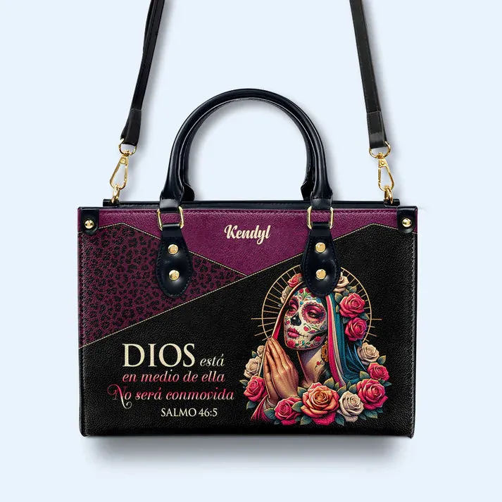 CHRISTIANARTBAG 'Divine Protection' Personalized La Catrina Leather Handbag - CABLTHB14300324.