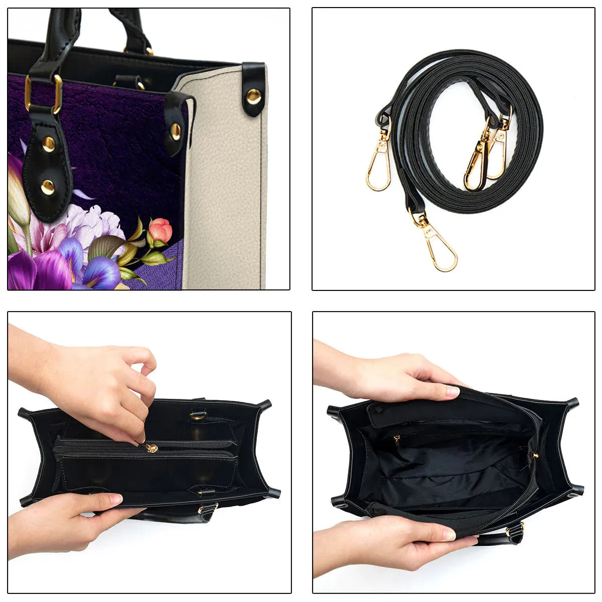 Christianartbag Handbags, God Calls You Beautiful Flower And Cross Gorgeous Leather Bags, Personalized Bags, Gifts for Women, Christmas Gift, CABLTB01300723.