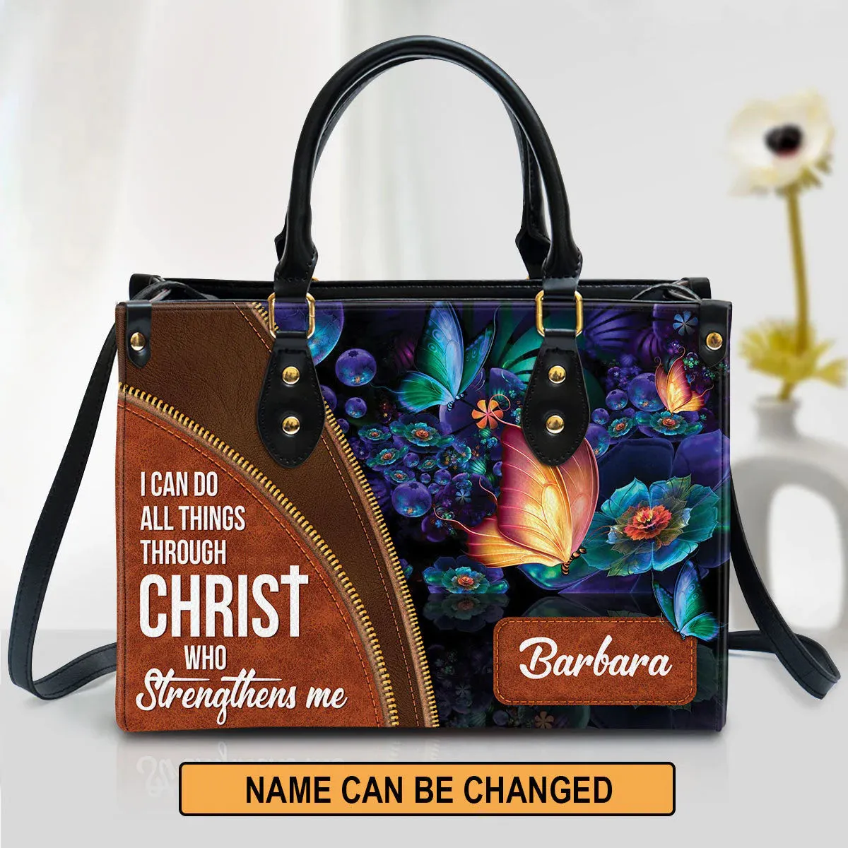 Christianartbag Handbags, I Can Do All Things Through Christ Leather Bags, Personalized Bags, Gifts for Women, Christmas Gift, CABLTB01300723.