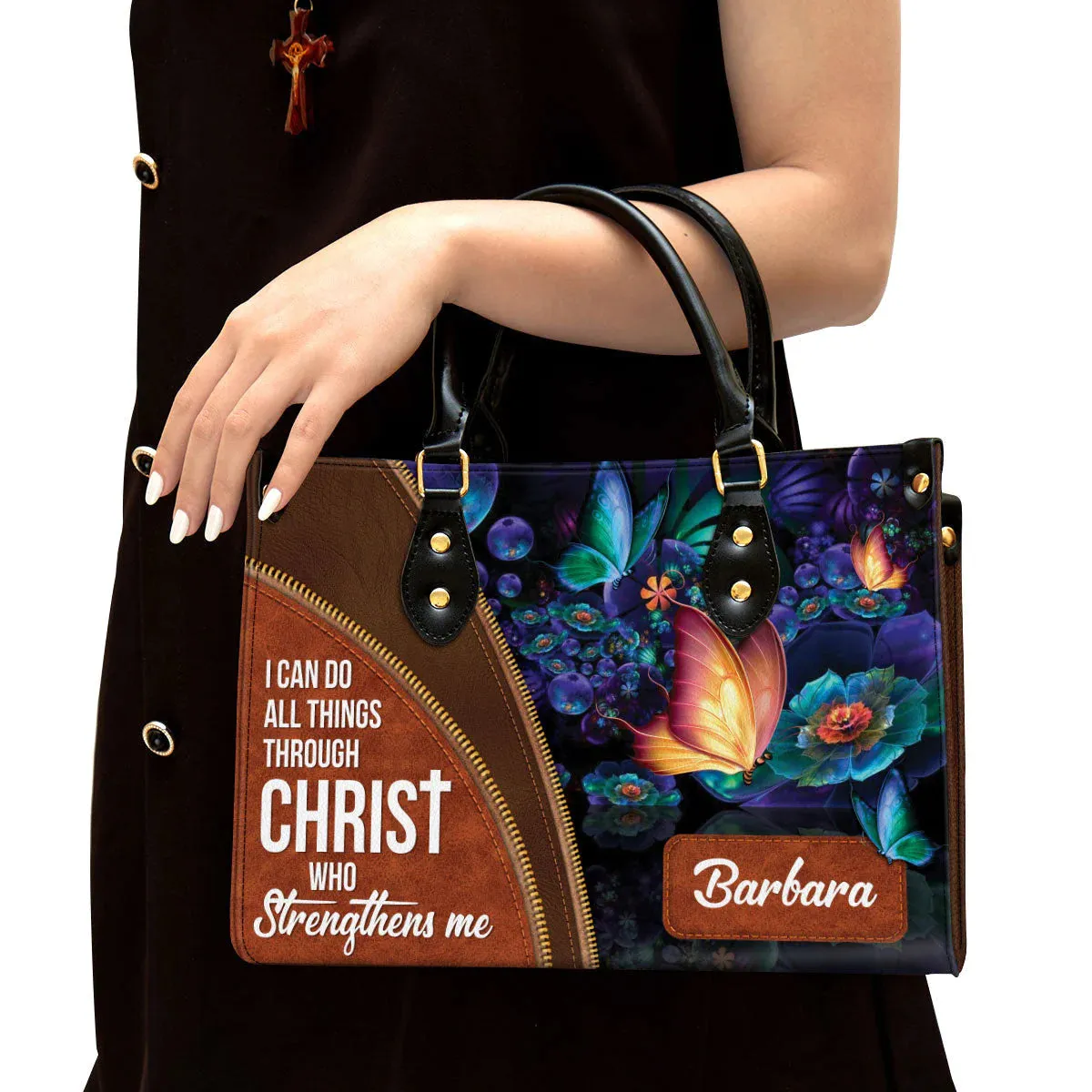 Christianartbag Handbags, I Can Do All Things Through Christ Leather Bags, Personalized Bags, Gifts for Women, Christmas Gift, CABLTB01300723.