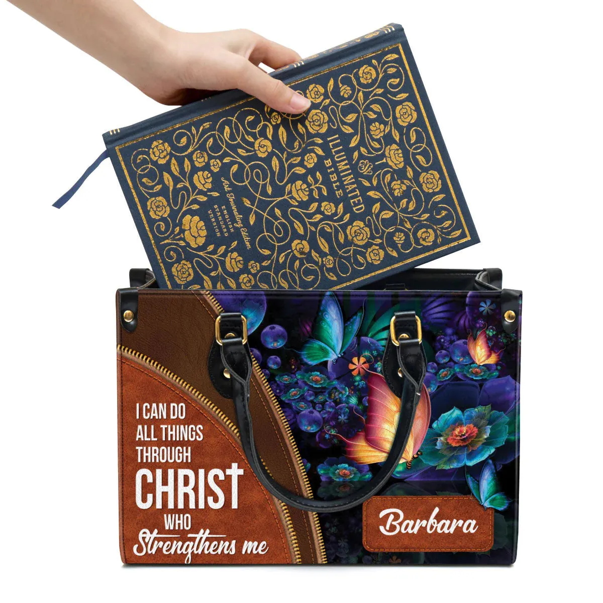 Christianartbag Handbags, I Can Do All Things Through Christ Leather Bags, Personalized Bags, Gifts for Women, Christmas Gift, CABLTB01300723.