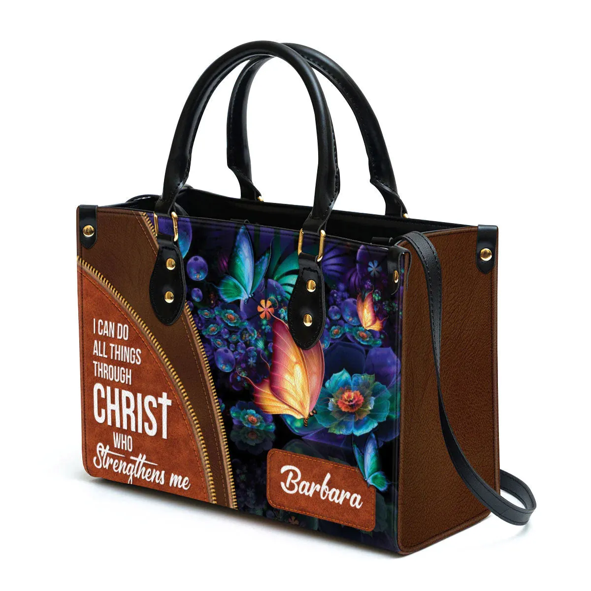 Christianartbag Handbags, I Can Do All Things Through Christ Leather Bags, Personalized Bags, Gifts for Women, Christmas Gift, CABLTB01300723.