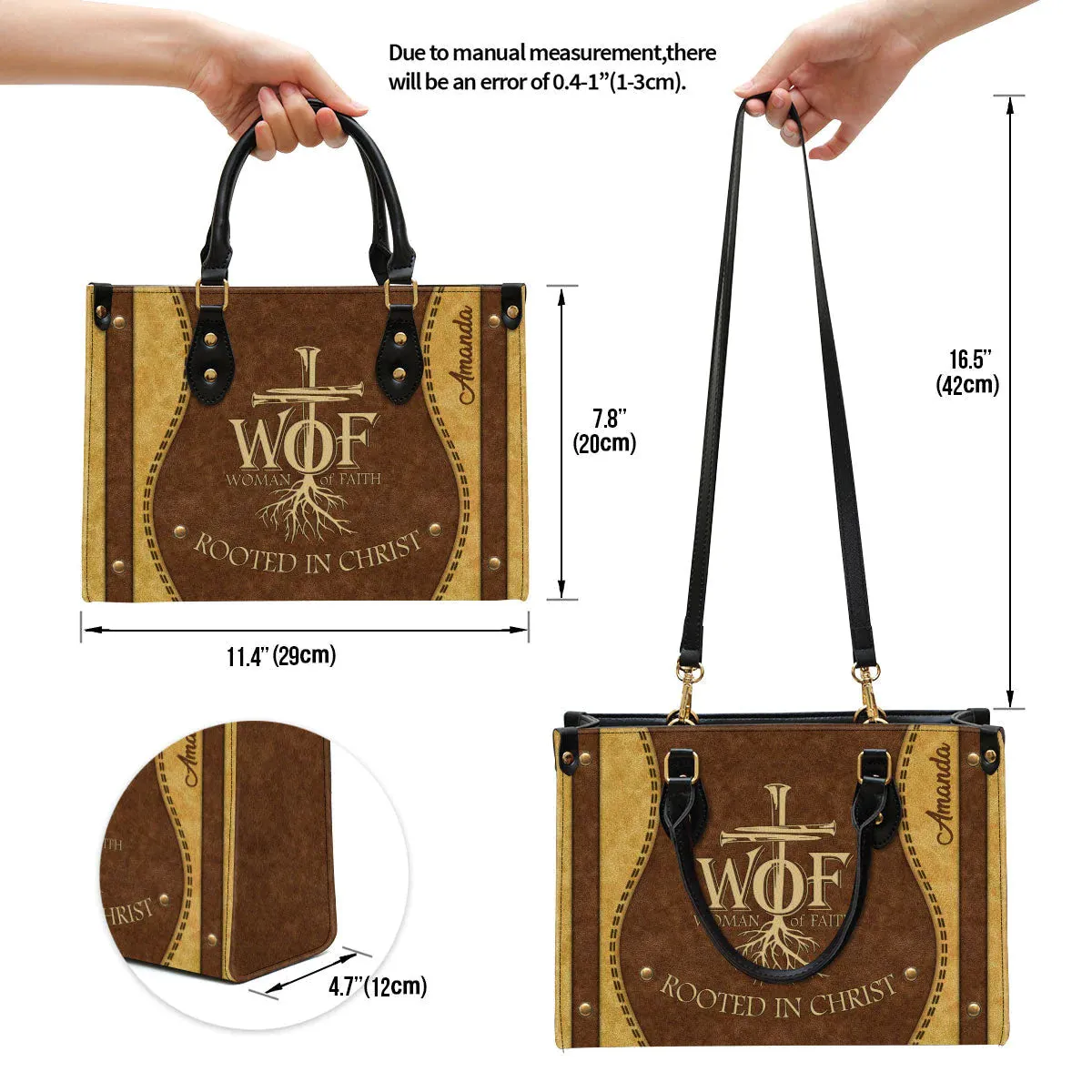 Christianartbag Handbags, Woman Of Faith Leather Bags, Personalized Bags, Gifts for Women, Christmas Gift, CABLTB01300723.