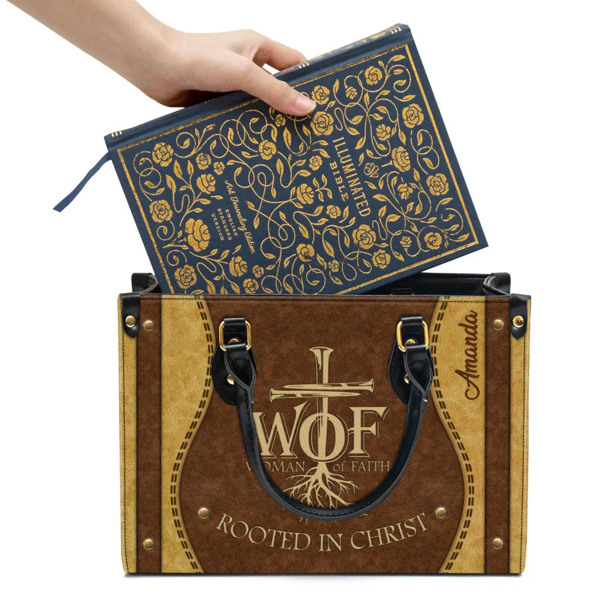 Christianartbag Handbags, Woman Of Faith Leather Bags, Personalized Bags, Gifts for Women, Christmas Gift, CABLTB01300723.