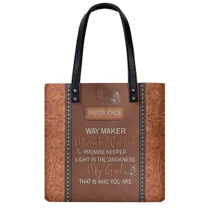 Christianartbag Shoulder Bag, Way Maker Miracle Worker Leather Shoulder Bag, Personalized Shoulder Bag, Gift For Women, CAB01091023.