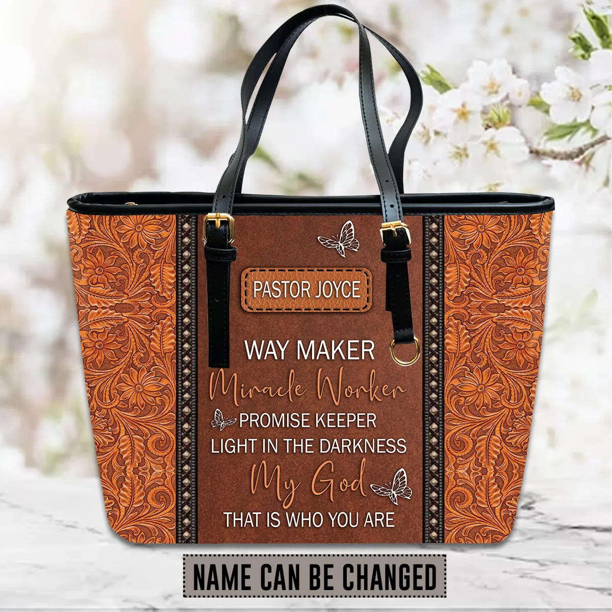 Christianartbag Shoulder Bag, Way Maker Miracle Worker Leather Shoulder Bag, Personalized Shoulder Bag, Gift For Women, CAB01091023.