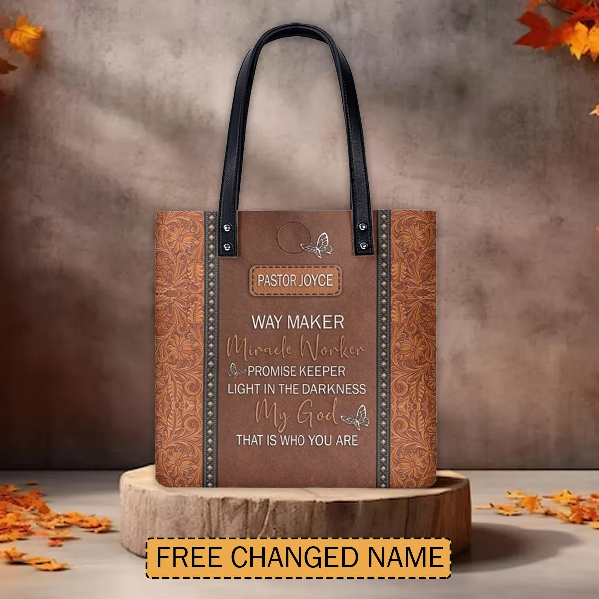 Christianartbag Shoulder Bag, Way Maker Miracle Worker Leather Shoulder Bag, Personalized Shoulder Bag, Gift For Women, CAB01091023.