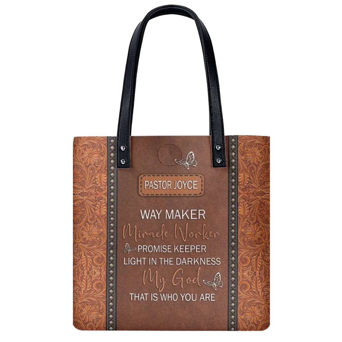 Christianartbag Shoulder Bag, Way Maker Miracle Worker Leather Shoulder Bag, Personalized Shoulder Bag, Gift For Women, CAB01091023.