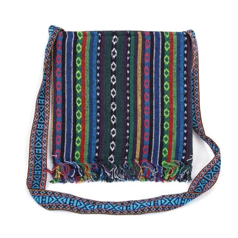 Classic Yunnan National Style Embroidered Tassel Crossbody Bags
