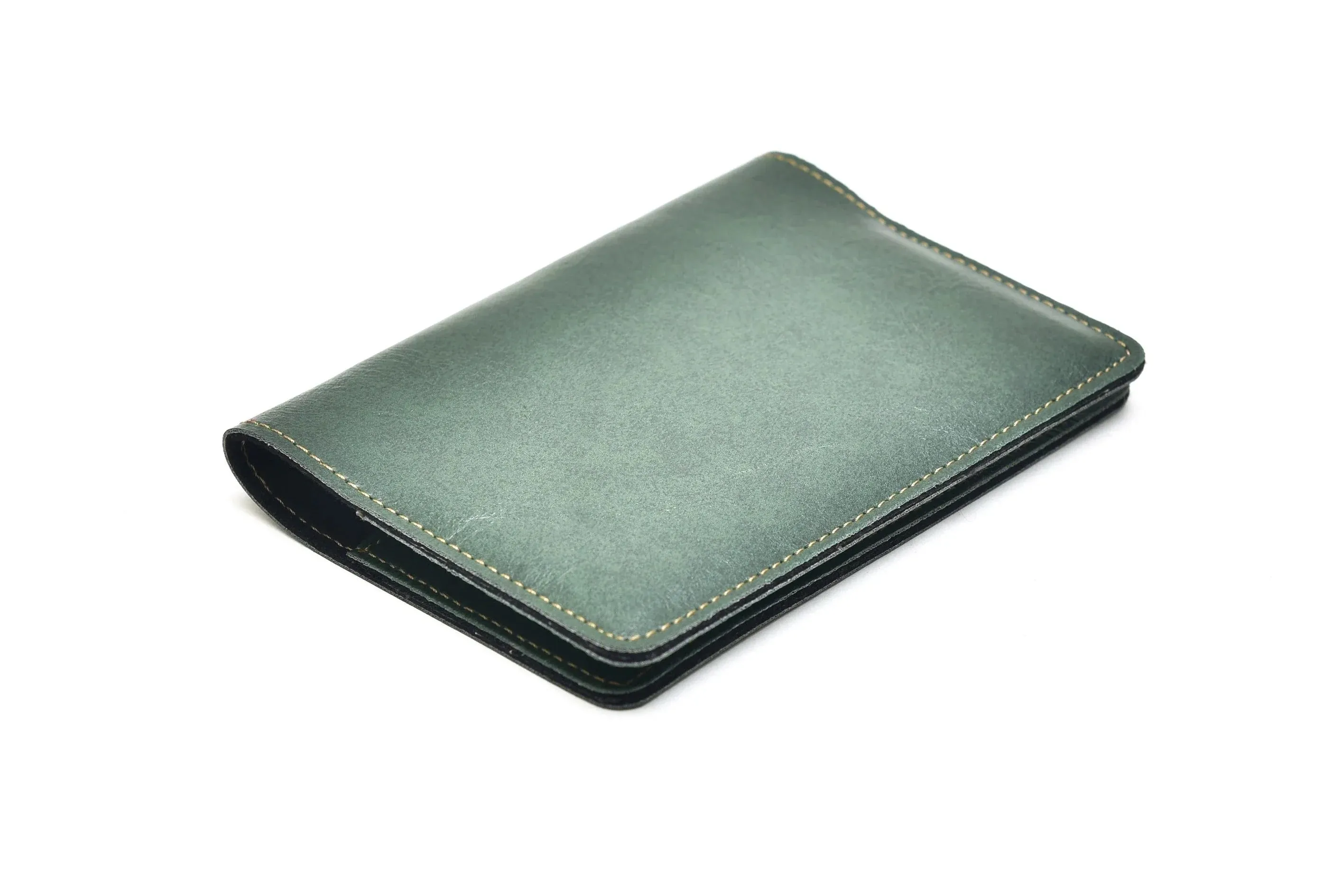 Classy Leather Customised Passport Cover with Charm (Green)
