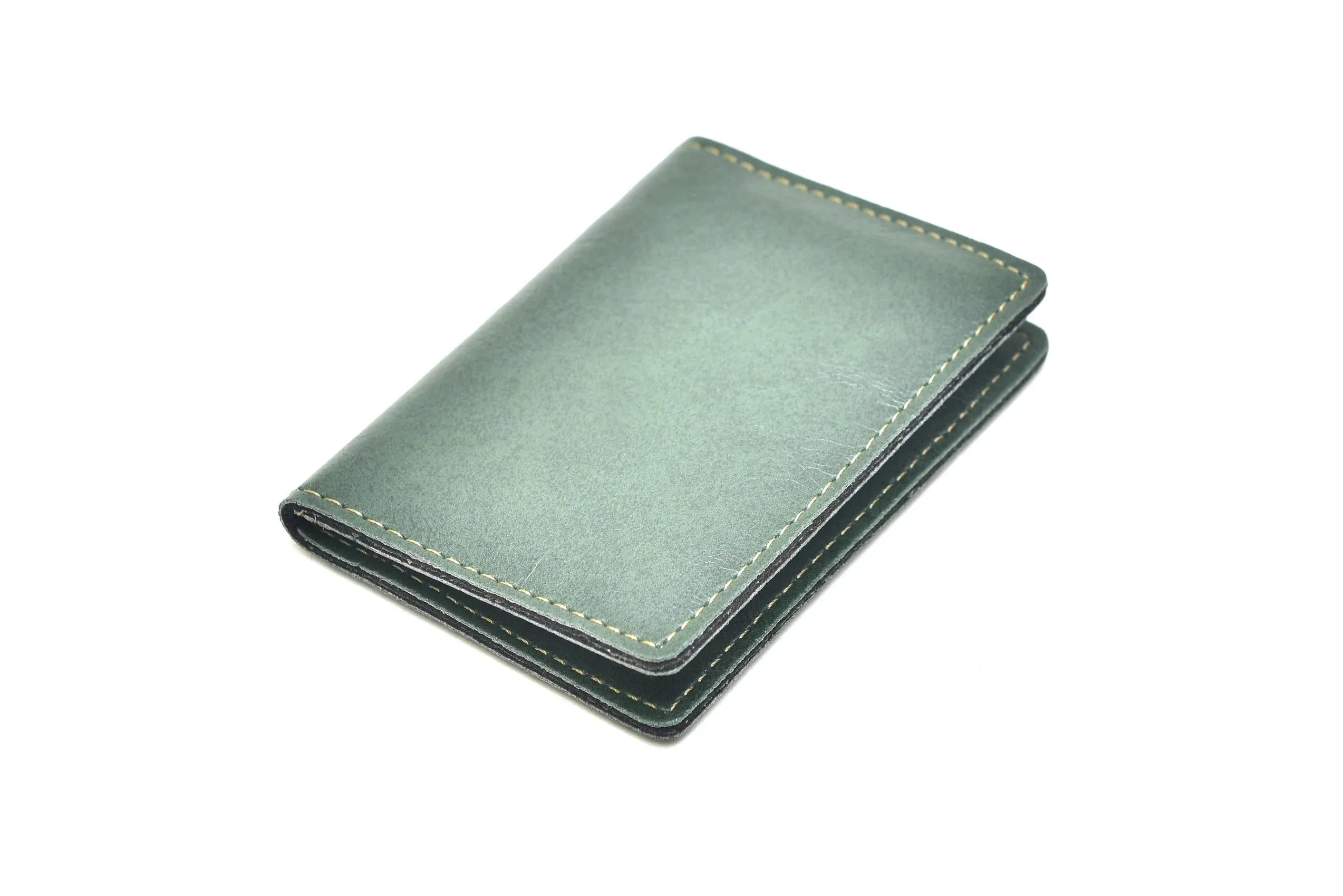 Classy Leather Customised Passport Cover with Charm (Green)