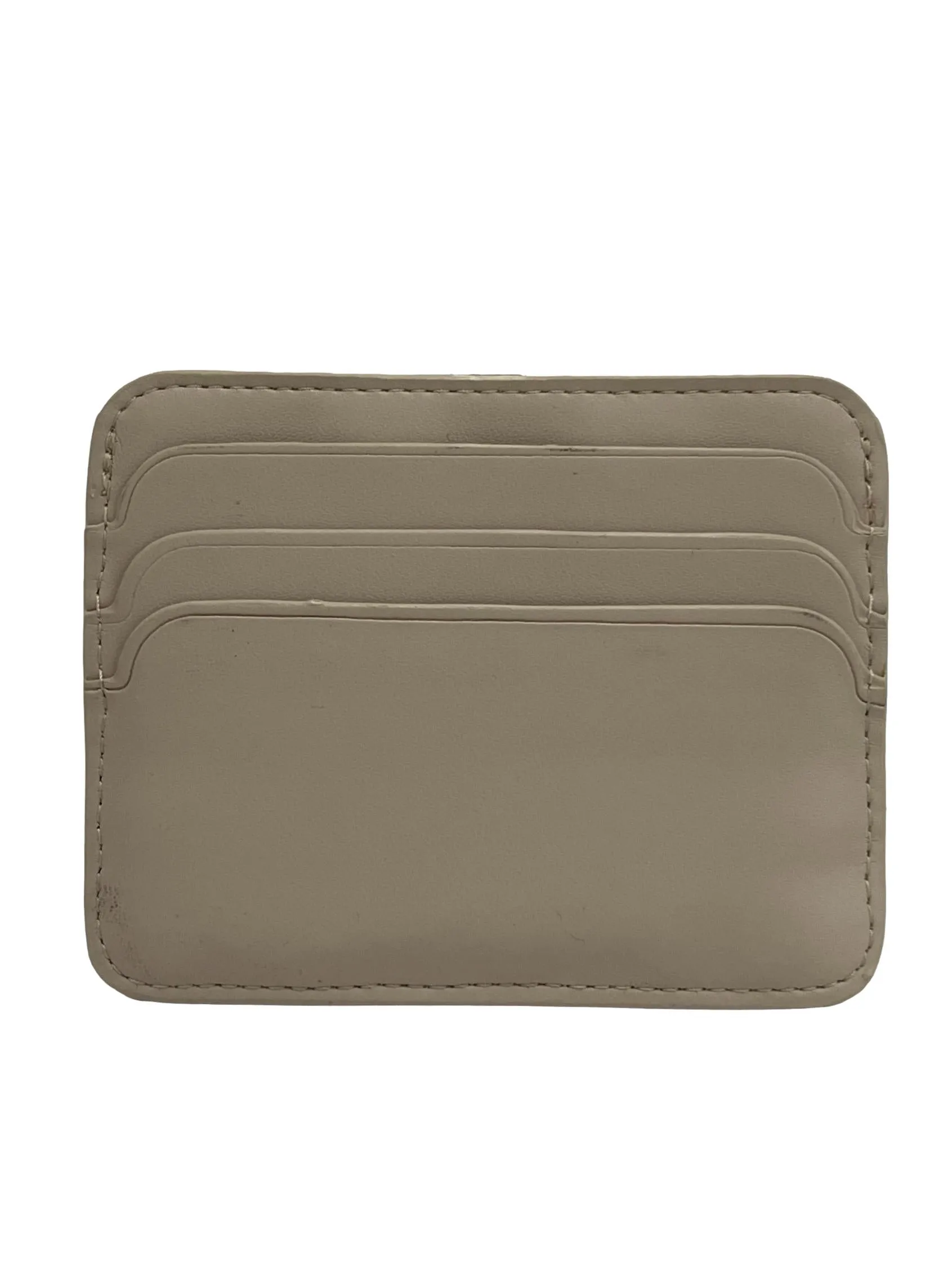 Cleo Quilted Card Holder - Taupe