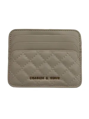 Cleo Quilted Card Holder - Taupe